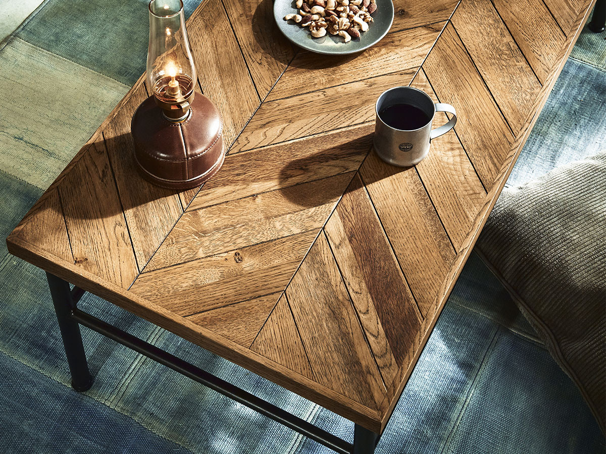 Knot antiques GUINESS COFFEE TABLE / ノットアンティークス ギネス コーヒーテーブル 幅90cm（ヘリンボーン天板） （テーブル > ローテーブル・リビングテーブル・座卓） 4