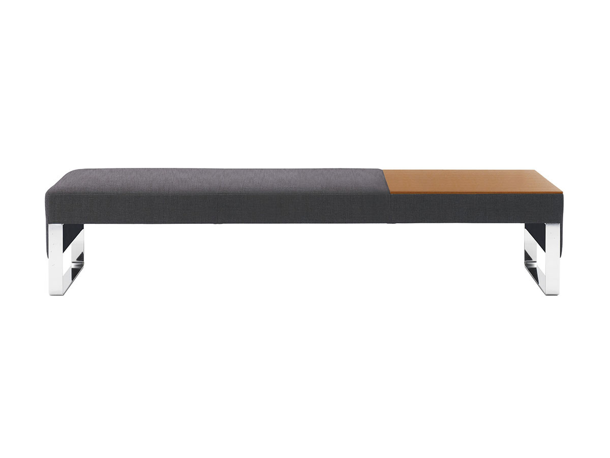 Bench / 2人掛けベンチ サイドテーブル付 e13040 （チェア・椅子 > ベンチ） 1