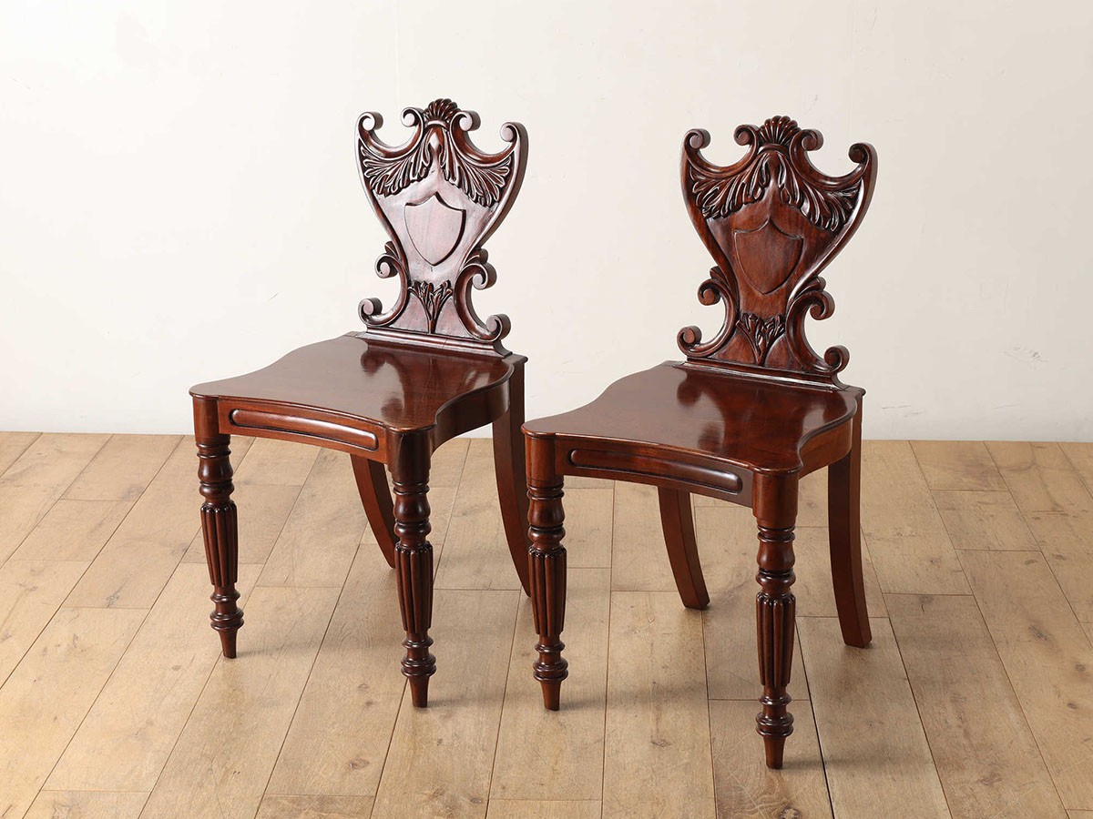 Lloyd's Antiques Real Antique Victorian Hall Chair / ロイズ・アンティークス 英国アンティーク家具  ヴィクトリアンホールチェア - インテリア・家具通販【FLYMEe】