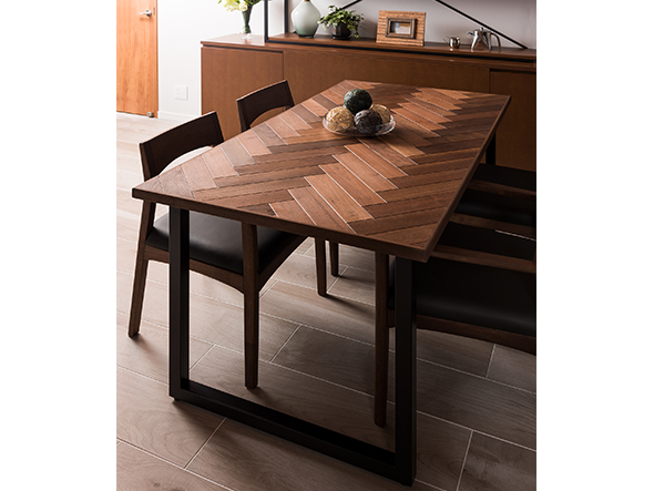DINING TABLE / ダイニングテーブル f58101（ウォールナット天板 / ヘリンボーン） （テーブル > ダイニングテーブル） 2