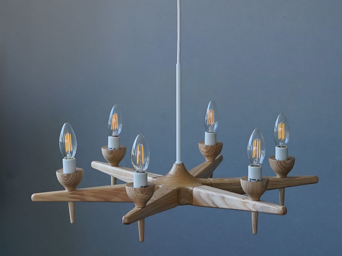 Slojd Wood Chandelier / スロイド ウッドシャンデリア 6灯 （ライト・照明 > シャンデリア） 24