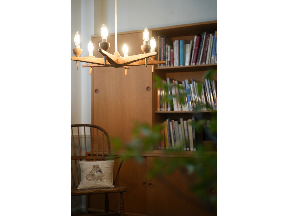 Slojd Wood Chandelier / スロイド ウッドシャンデリア 6灯 （ライト・照明 > シャンデリア） 6