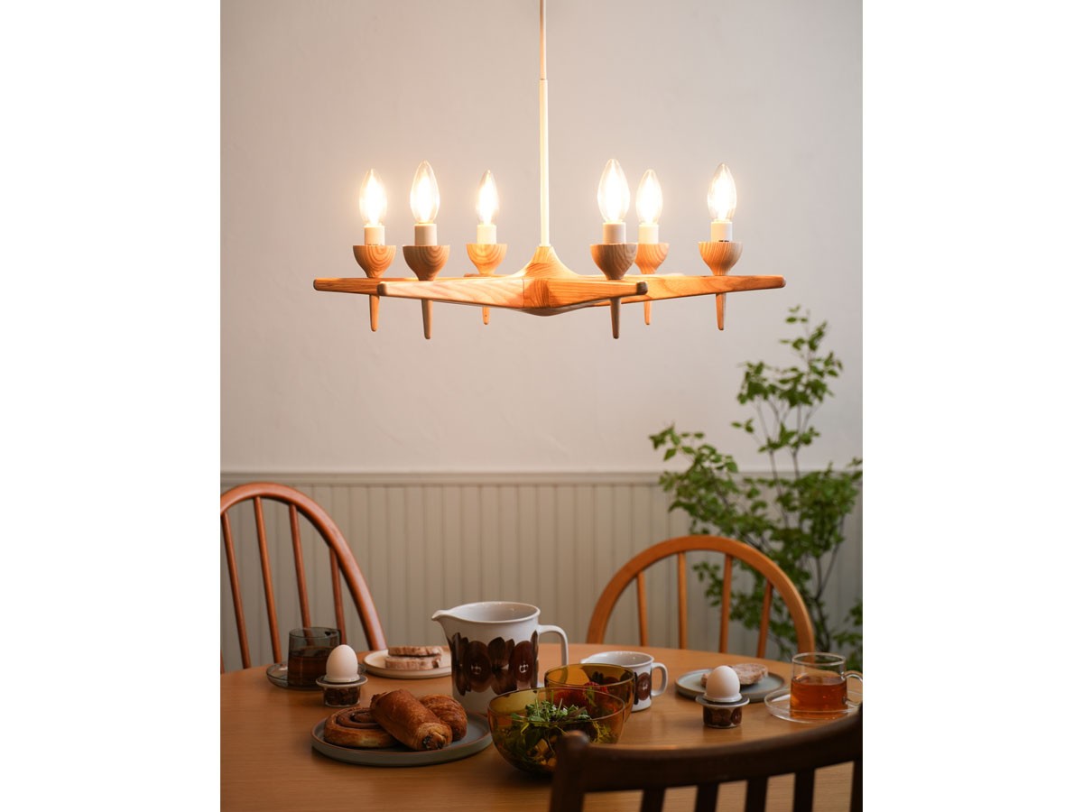 Slojd Wood Chandelier / スロイド ウッドシャンデリア 6灯 （ライト・照明 > シャンデリア） 5