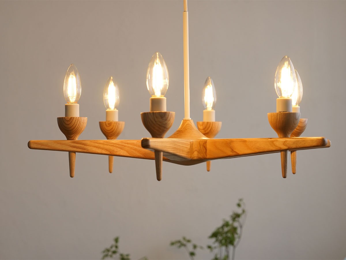 Slojd Wood Chandelier / スロイド ウッドシャンデリア 6灯 （ライト・照明 > シャンデリア） 9