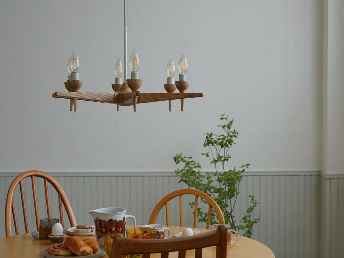 Slojd Wood Chandelier / スロイド ウッドシャンデリア 6灯 （ライト・照明 > シャンデリア） 2