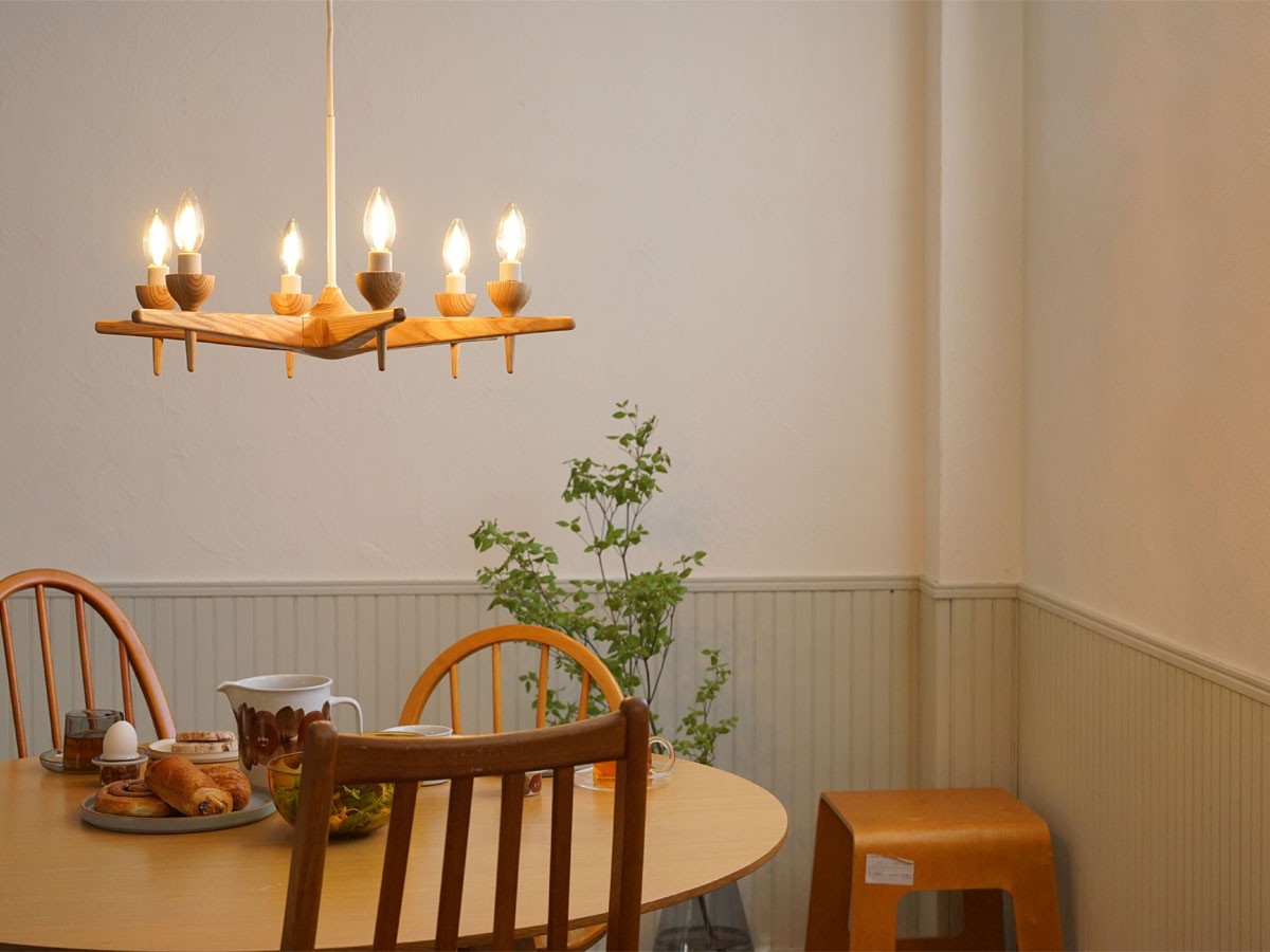 Slojd Wood Chandelier / スロイド ウッドシャンデリア 6灯 （ライト・照明 > シャンデリア） 3