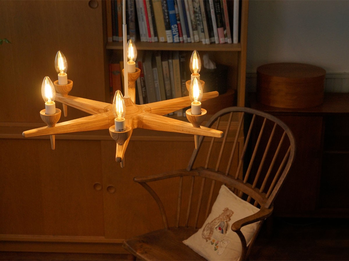 Slojd Wood Chandelier / スロイド ウッドシャンデリア 6灯 （ライト・照明 > シャンデリア） 8