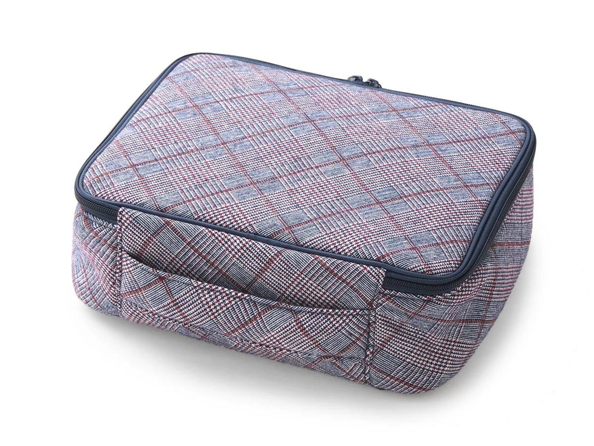 HOTEL LIKE INTERIOR Posh Plaid Pouch / ホテルライクインテリア ポッシュプレイドポーチ 刺繍入り4点セット（ネイビー × レッド） （インテリア雑貨 > その他インテリア雑貨） 6
