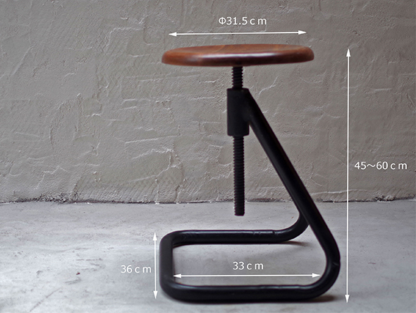 LIFE FURNITURE FR IRON STOOL / ライフファニチャー FR アイアン 