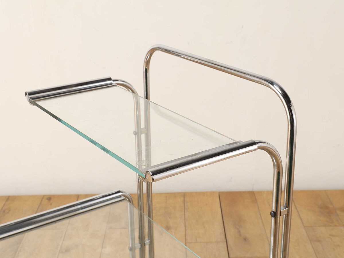 Lloyd's Antiques Real Antique 
Fontana Arte Chrome Tea Cart / ロイズ・アンティークス イタリアアンティーク家具
フォンタナ アルテ クロムティーカート （収納家具 > ワゴン） 5