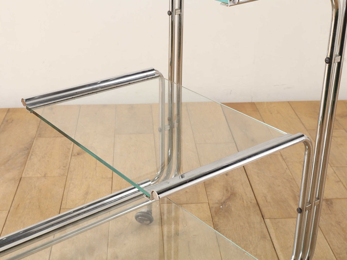 Lloyd's Antiques Real Antique 
Fontana Arte Chrome Tea Cart / ロイズ・アンティークス イタリアアンティーク家具
フォンタナ アルテ クロムティーカート （収納家具 > ワゴン） 6