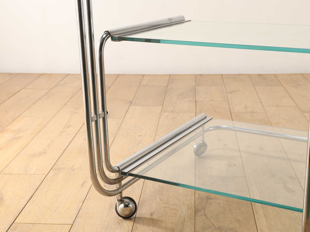 Lloyd's Antiques Real Antique 
Fontana Arte Chrome Tea Cart / ロイズ・アンティークス イタリアアンティーク家具
フォンタナ アルテ クロムティーカート （収納家具 > ワゴン） 9