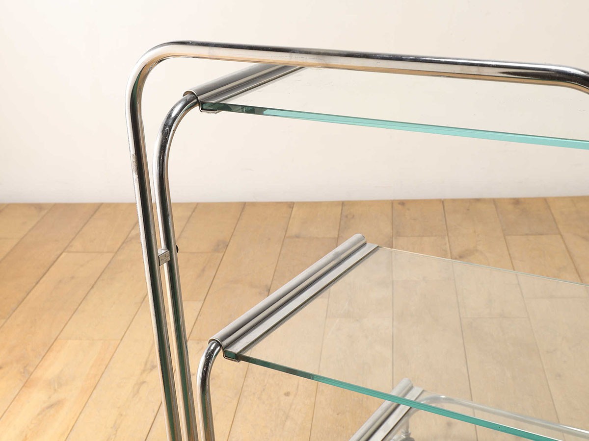 Lloyd's Antiques Real Antique 
Fontana Arte Chrome Tea Cart / ロイズ・アンティークス イタリアアンティーク家具
フォンタナ アルテ クロムティーカート （収納家具 > ワゴン） 8