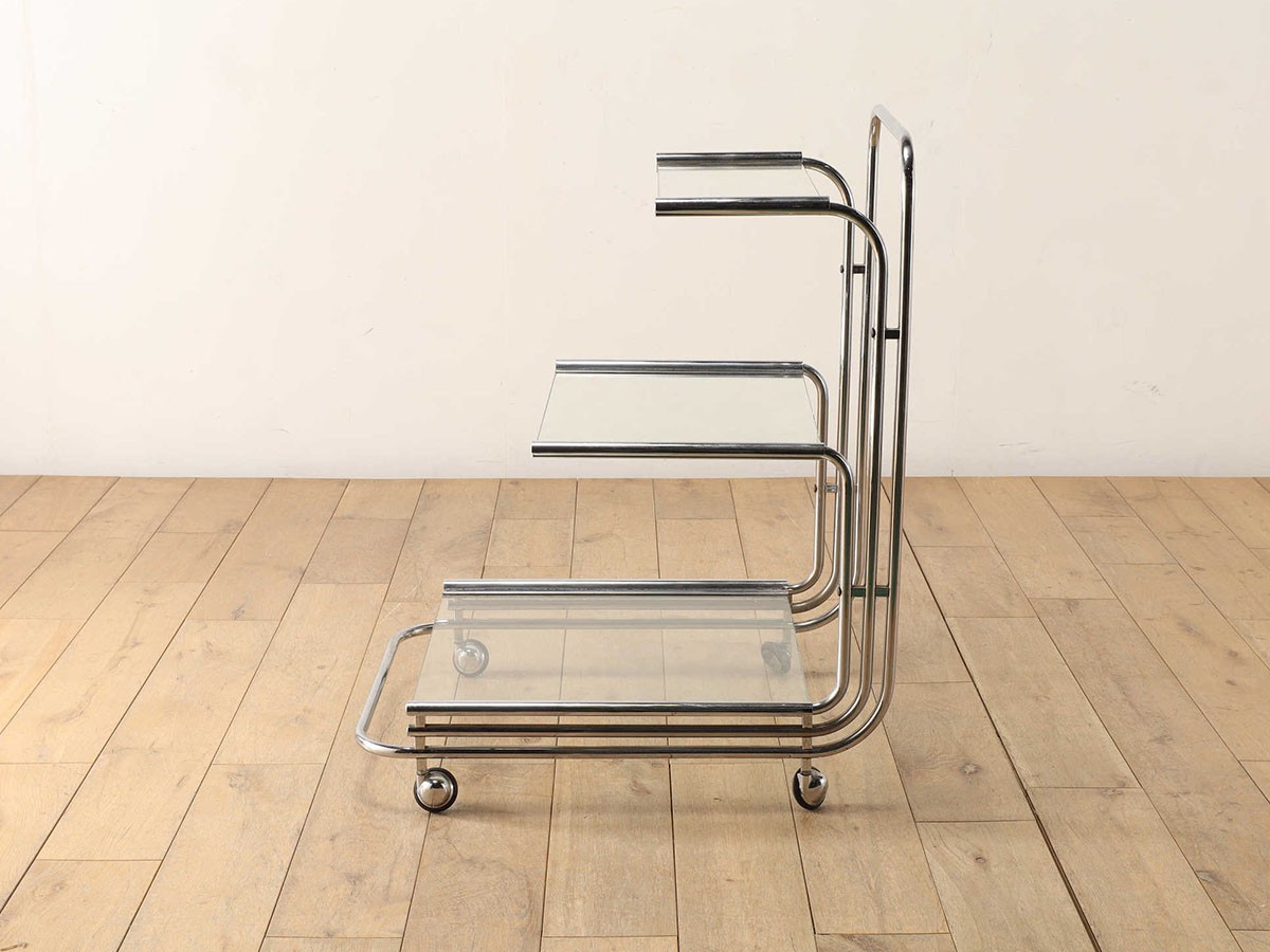 Lloyd's Antiques Real Antique 
Fontana Arte Chrome Tea Cart / ロイズ・アンティークス イタリアアンティーク家具
フォンタナ アルテ クロムティーカート （収納家具 > ワゴン） 2