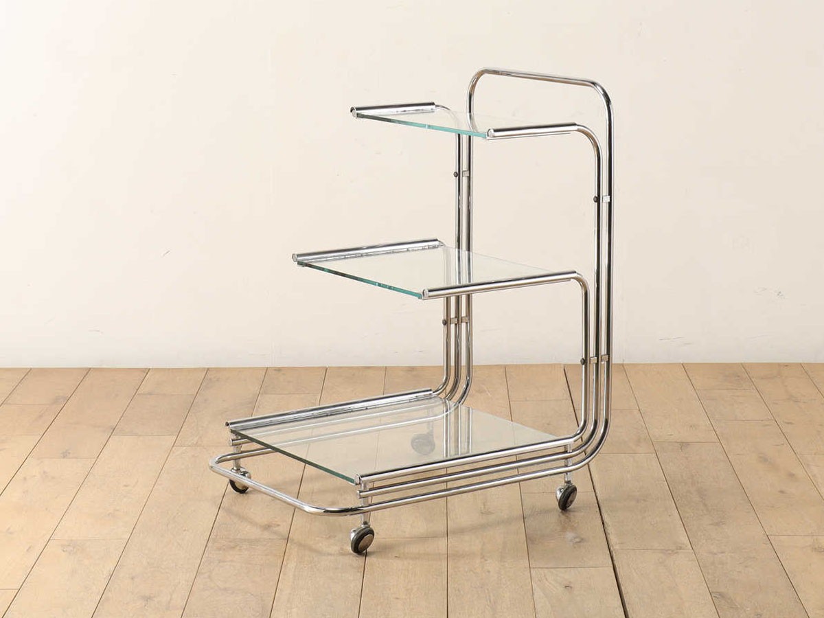 Lloyd's Antiques Real Antique 
Fontana Arte Chrome Tea Cart