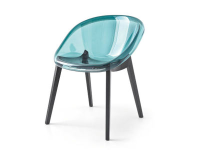 Calligaris BLOOM ダイニングチェア クリア×グラファイト Calligaris BLOOM / カリガリス ブルーム（グラファイト × アクア