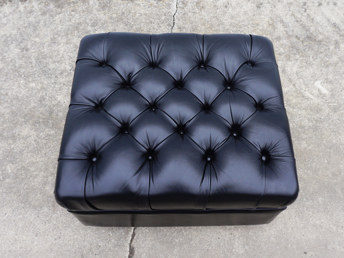 RE : Store Fixture UNITED ARROWS LTD. Leather Foot Stool A / リ
