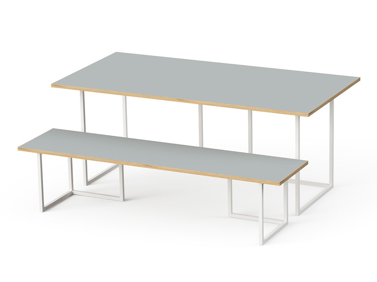 stiiilll Table Set / スティール テーブルセット
メラミンウッド天板 ハーフ + スチール脚 S （テーブル > ローテーブル・リビングテーブル・座卓） 24