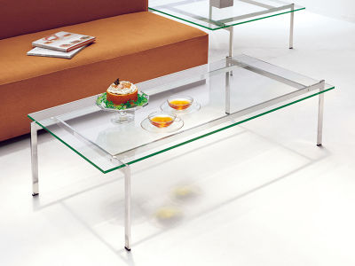 FLYMEe Noir GLASS LIVING TABLE W125 / フライミーノワール ガラス 