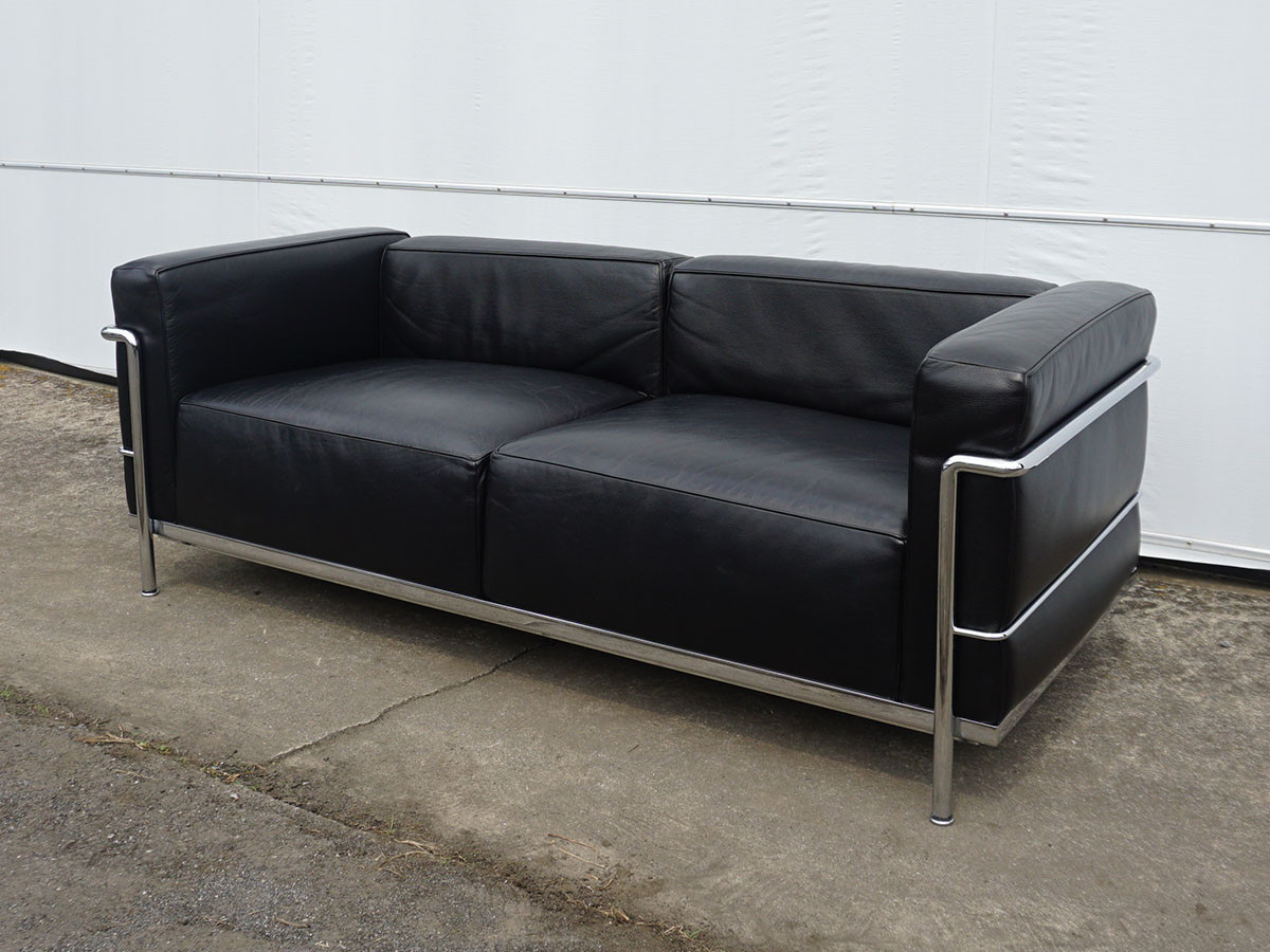 【正規品】LC3 Sofa 2-seater ル・コルビュジェ/カッシーナ/黒 Cassina（カッシーナ）LC3-2P2人掛ソファ|カッシーナ