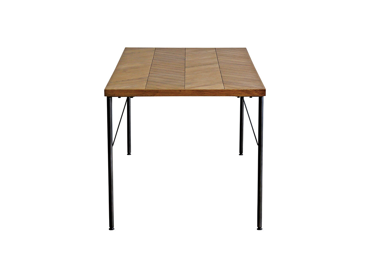 Knot antiques GYPSY DINING TABLE / ノットアンティークス ジプシー ダイニングテーブル
ヘリンボーン柄天板 + No.2脚（スチール丸脚） （テーブル > ダイニングテーブル） 8