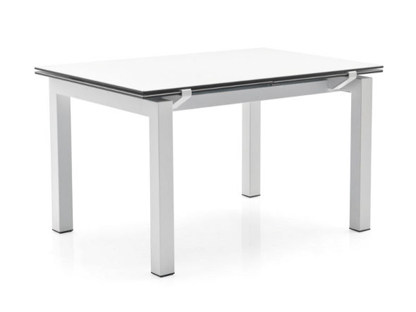 connubia AIRPORT / コヌビア エアポート ガラストップ 伸長式テーブル
（天板：エクストラホワイト × 脚：マットホワイト）
CB / 4011 GXW P94 （テーブル > ダイニングテーブル） 1