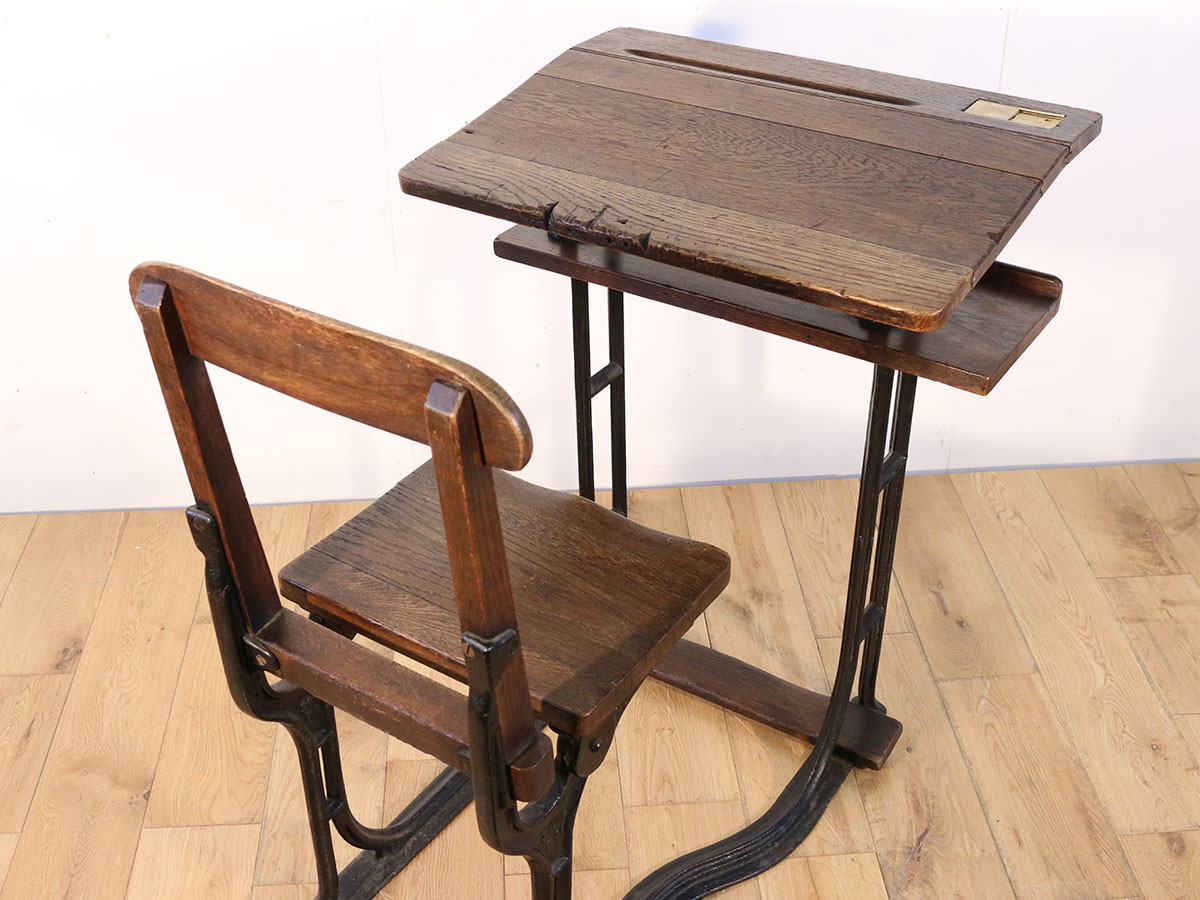 Lloyd's Antiques Real Antique School Desk / ロイズ・アンティークス 英国アンティーク家具 スクールデスク  - インテリア・家具通販【FLYMEe】