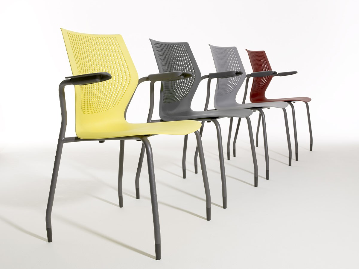 Knoll Office MultiGeneration Chair / ノルオフィス マルチジェネレーション チェア 
スタッキングベース 固定肘 グライド脚 （チェア・椅子 > オフィスチェア・デスクチェア） 15