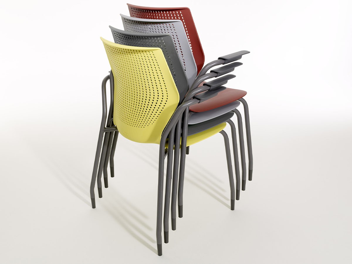 Knoll Office MultiGeneration Chair / ノルオフィス マルチジェネレーション チェア 
スタッキングベース 固定肘 グライド脚 （チェア・椅子 > オフィスチェア・デスクチェア） 16