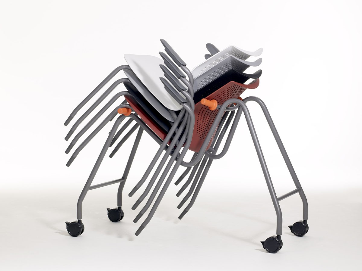 Knoll Office MultiGeneration Chair / ノルオフィス マルチジェネレーション チェア 
スタッキングベース 固定肘 グライド脚 （チェア・椅子 > オフィスチェア・デスクチェア） 17
