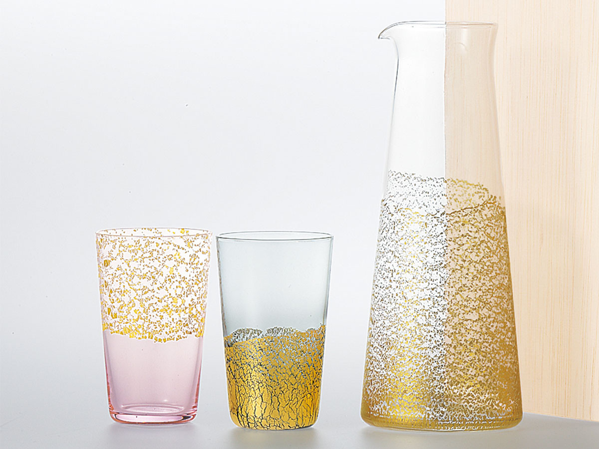 東洋佐々木ガラス KINHARI Glass & Tokkuri Set / とうようささきガラス 江戸硝子 金玻璃 酒器セット （食器・テーブルウェア > タンブラー・グラス） 2
