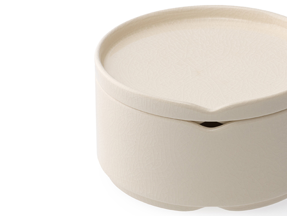 HASU WHITE CRACKLE Stacking bowl M with lid / ハス 白貫入 蓋付重ね中鉢 （食器・テーブルウェア > お椀・ボウル） 2