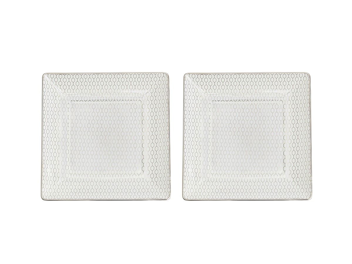 WEDGWOOD GIO PLATINUM
SQUARE TRAY PAIR