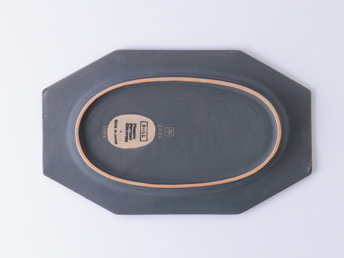 MISHIM POTTERY CREATION StiLL octagon “year”plate L 2026 / ミシンポタリークリエイション スティル オクタゴン イヤープレート L 2026（藍墨茶） （食器・テーブルウェア > 皿・プレート） 3
