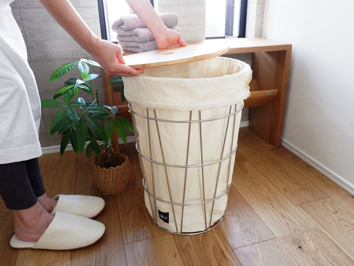 ZACK SATONE SITTABLE LAUNDRY BASKET / ザック サトーネ ランドリーバスケット シッタブル （雑貨・その他インテリア家具 > かご・バスケット） 5