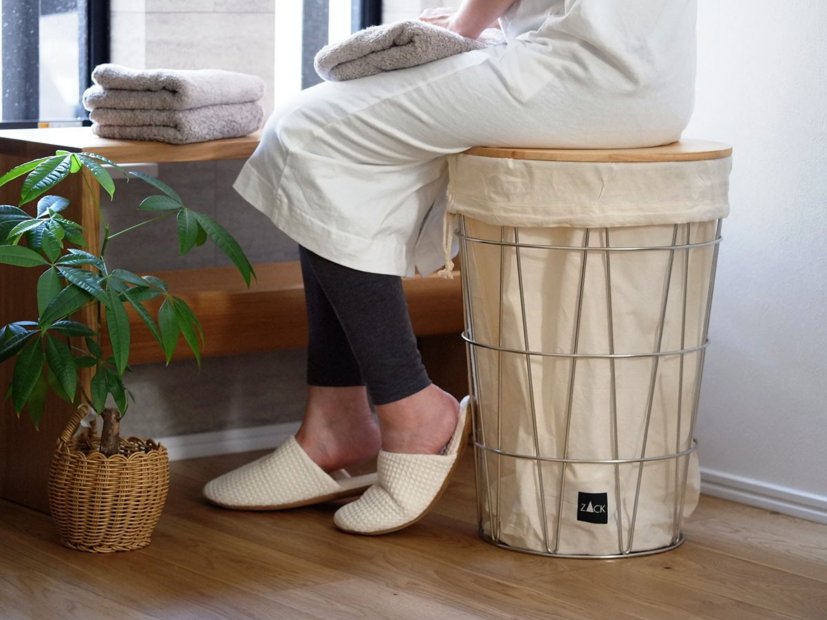 ZACK SATONE SITTABLE LAUNDRY BASKET / ザック サトーネ ランドリーバスケット シッタブル （雑貨・その他インテリア家具 > かご・バスケット） 4