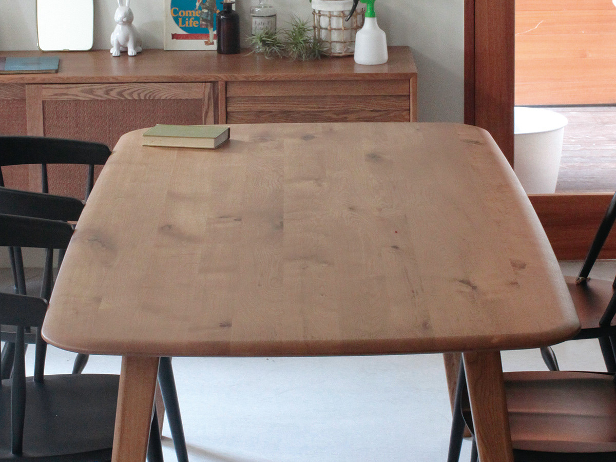 DECKE DINING TABLE / デッケ ダイニングテーブル 四角型 幅152cm（ナラ材 / ウレタン塗装） （テーブル > ダイニングテーブル） 9