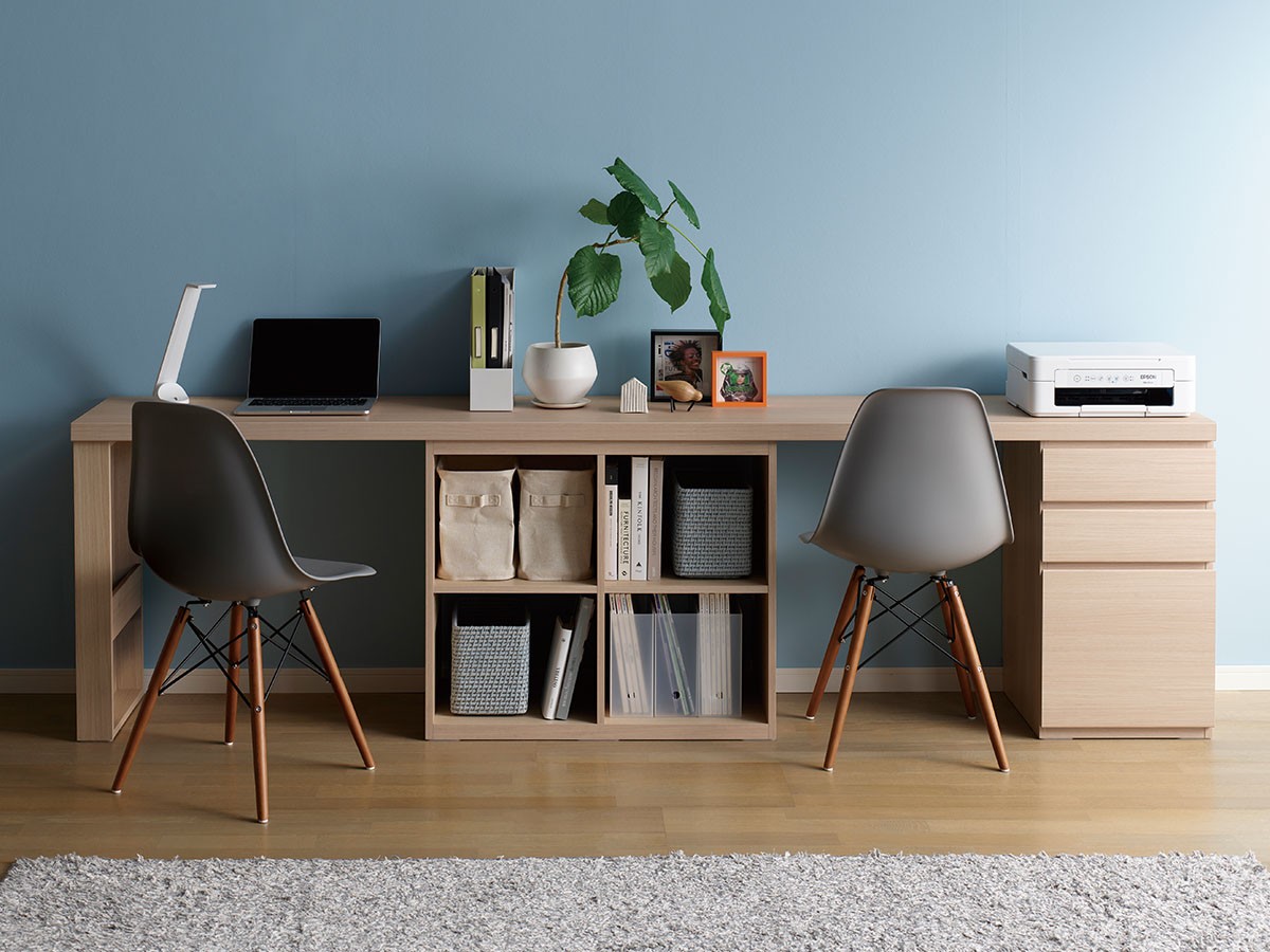 CENCE I TWIN DESK + OPEN CABINET / センス I型 ツインデスク +