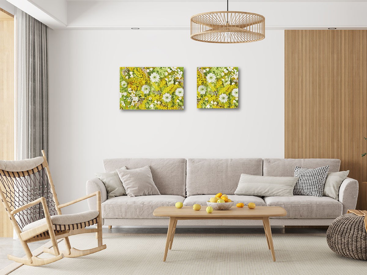 YOKO Takeuchi Pastel Bloom Mimosa Yellow / ヨウコ タケウチ パステルブルーム ミモザ レクタングルM （アート・オブジェ > フォトパネル・フォトアート） 2