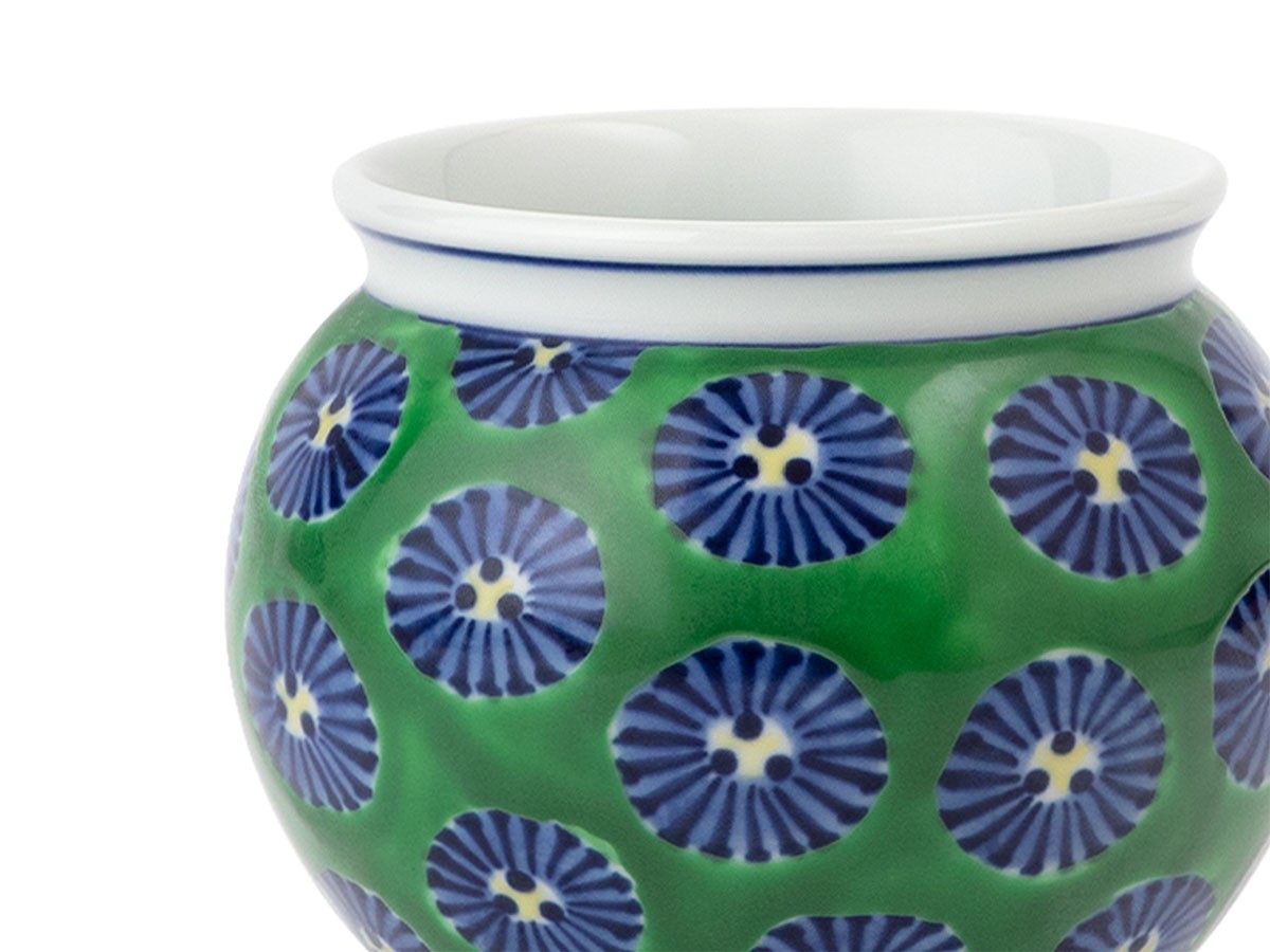 源右衛門窯 緑彩松葉紋 植木鉢 / げんえもんがま 緑彩松葉紋 植木鉢 （花器・プランター・グリーン > 鉢・プランターボックス） 5