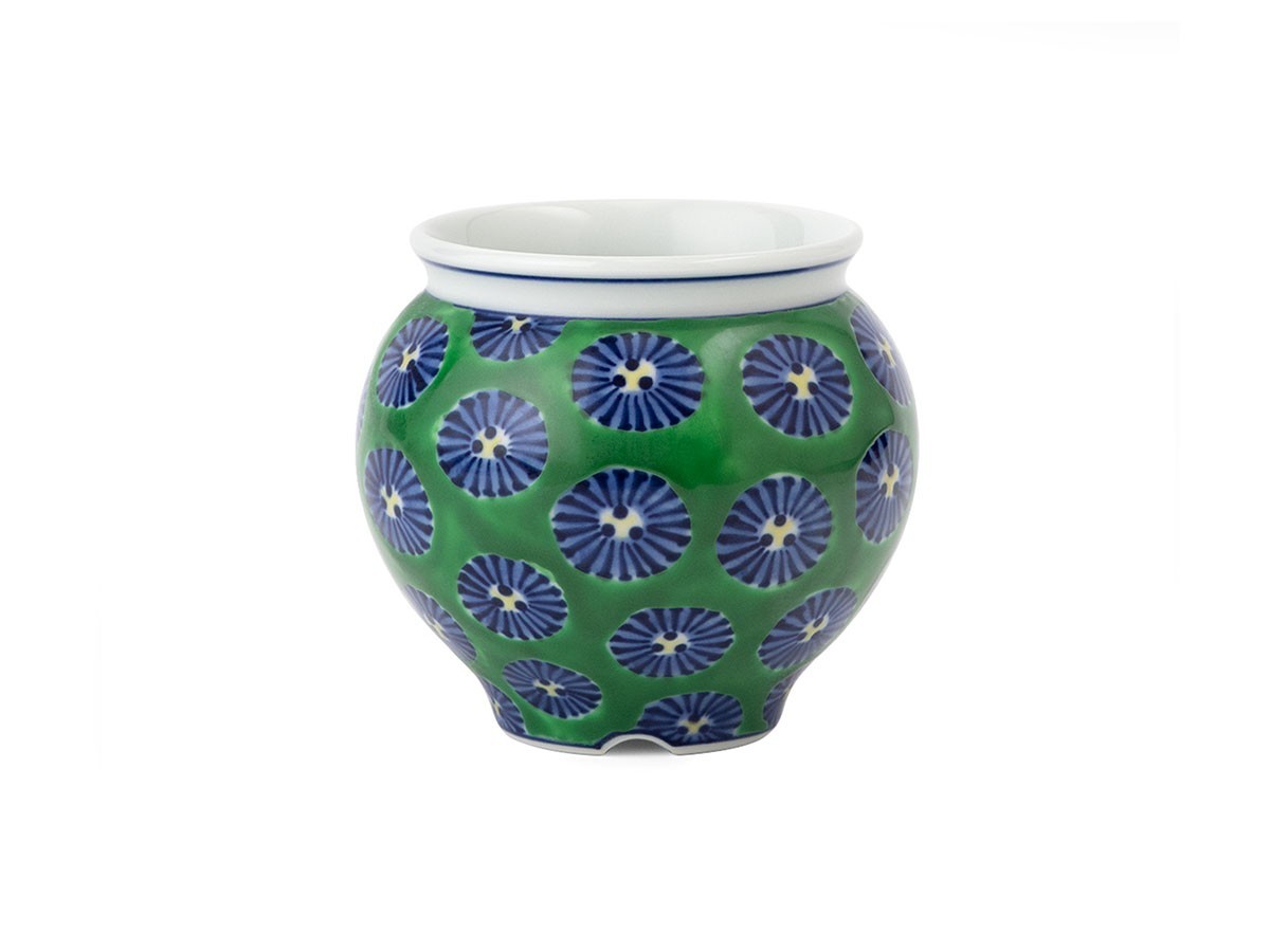 源右衛門窯&nbsp;緑彩松葉紋 植木鉢