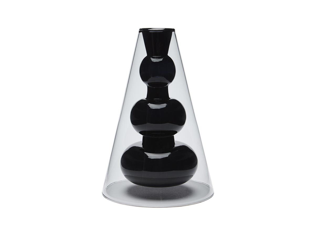 Tom Dixon. Bump Vase Cone Black / トム・ディクソン バンプ ベース コーン（ブラック） （花器・プランター・グリーン > 花瓶・フラワーベース） 1