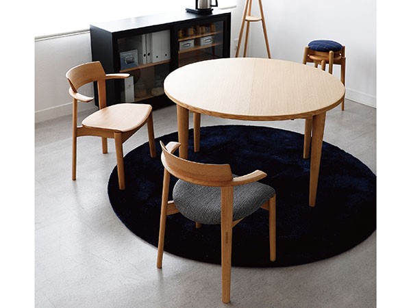 日進木工 Sof Semi Armchair / にっしんもっこう ソフ セミアームチェア 張座 （チェア・椅子 > ダイニングチェア） 6