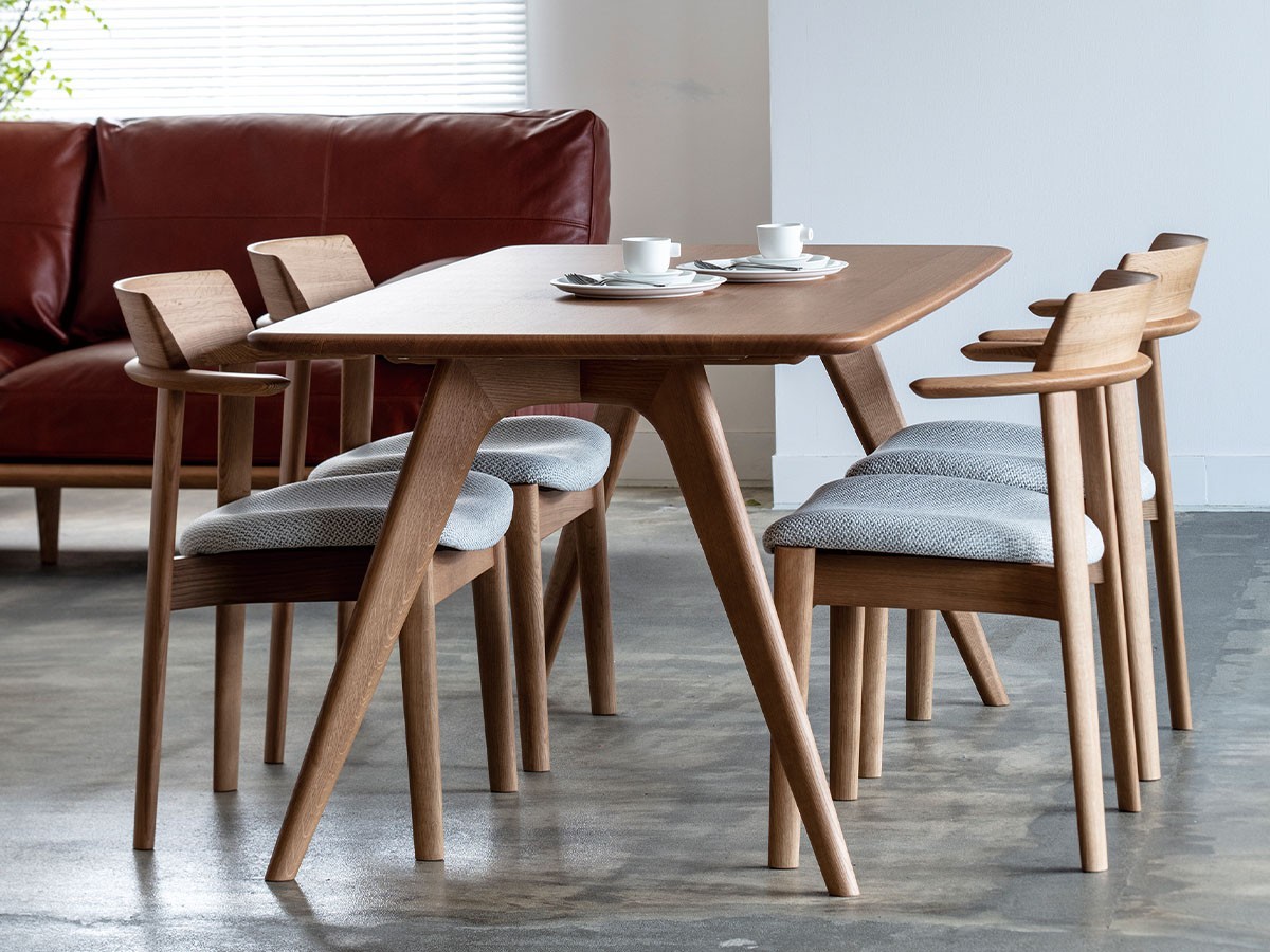 日進木工 Sof Semi Armchair / にっしんもっこう ソフ セミアームチェア 張座 （チェア・椅子 > ダイニングチェア） 5