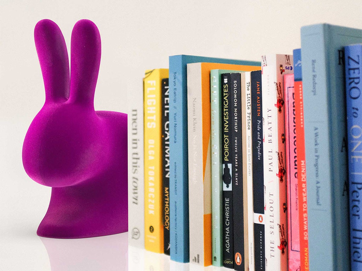 Qeeboo Rabbit XS Bookend Velvet / キーブー ラビット XS ブックエンド ヴェルヴェット （インテリア雑貨 > 文房具・ステーショナリー） 10