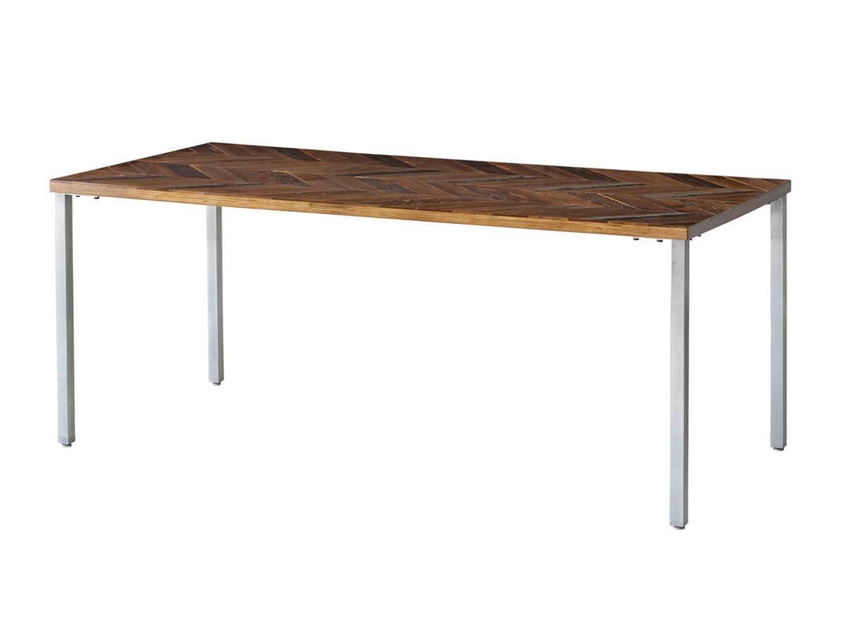 Knot antiques MATERIA DINING TABLE / ノットアンティークス マテリア ダイニングテーブル
ヘリンボーン柄天板 + No.3脚（角脚） （テーブル > ダイニングテーブル） 3