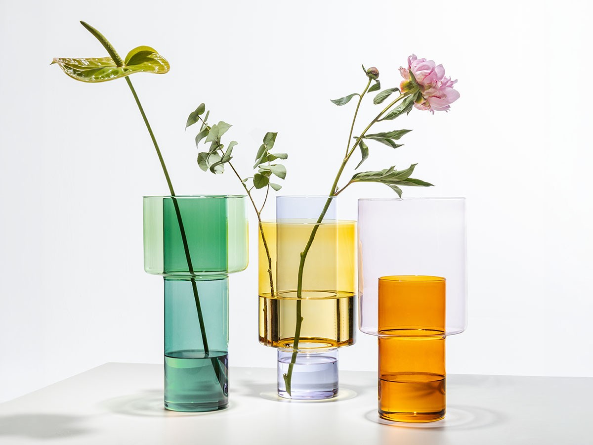 ICHENDORF MILANO Boreale Vase B / イッケンドルフ・ミラノ ボレアーレ ベース B（アンバー / ピンク） （花器・プランター・グリーン > 花瓶・フラワーベース） 2