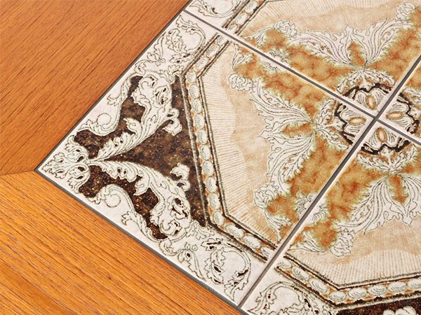 Lloyd's Antiques Real Antique Tiled Round Coffee Table