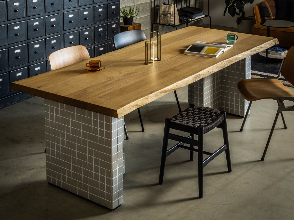 Easy Life SOLIT DINING TABLE / イージーライフ ソリット ダイニングテーブル
ライブエッジ天板 + タイル脚 （テーブル > ダイニングテーブル） 11