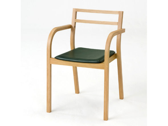 Hagi Bamboo Arm Chair / ハギバンブー アームチェア（革座 / グリーン） （チェア・椅子 > ダイニングチェア） 1